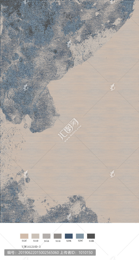 新中式抽象地毯設(shè)計(jì)客房