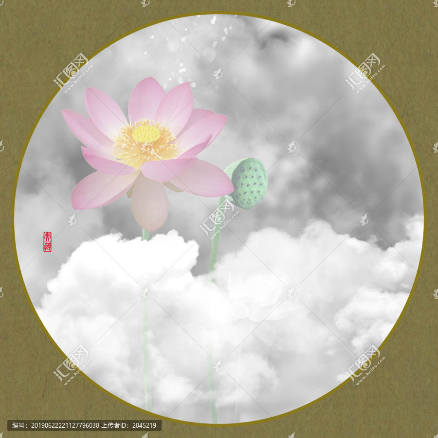 國(guó)畫荷花