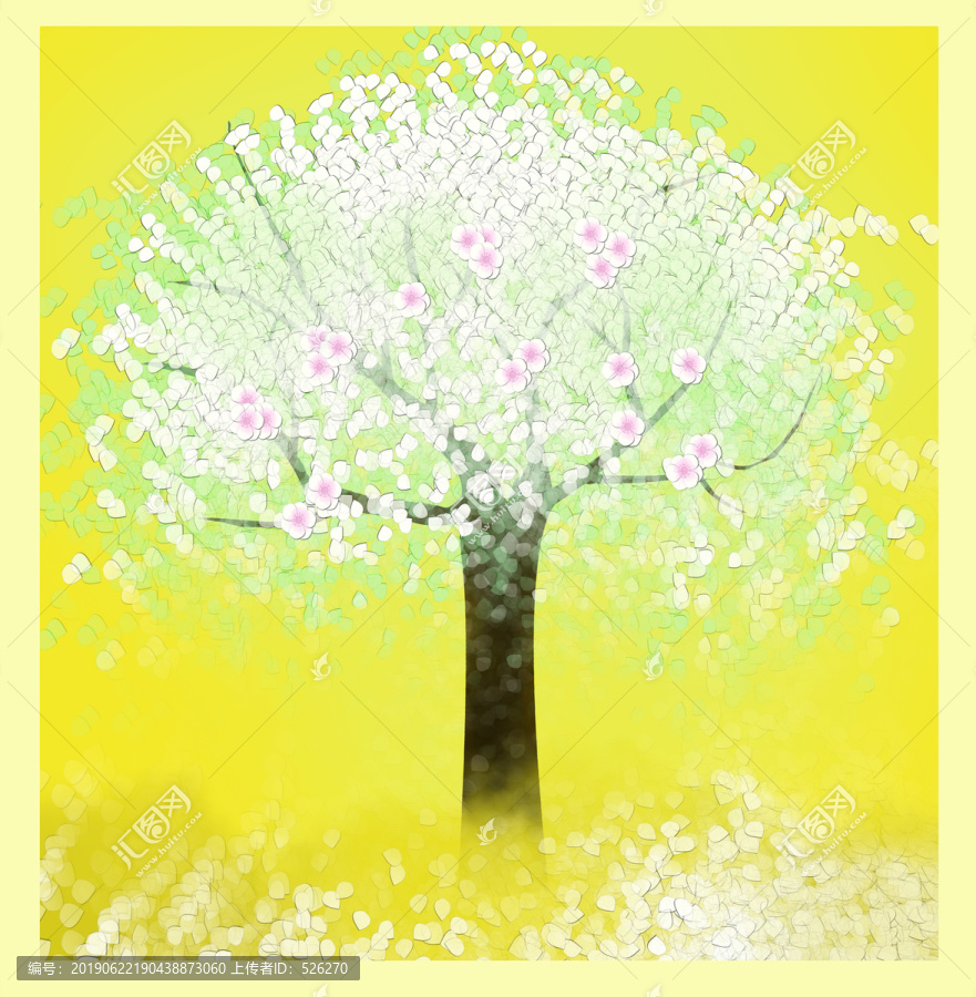 花樹無框畫