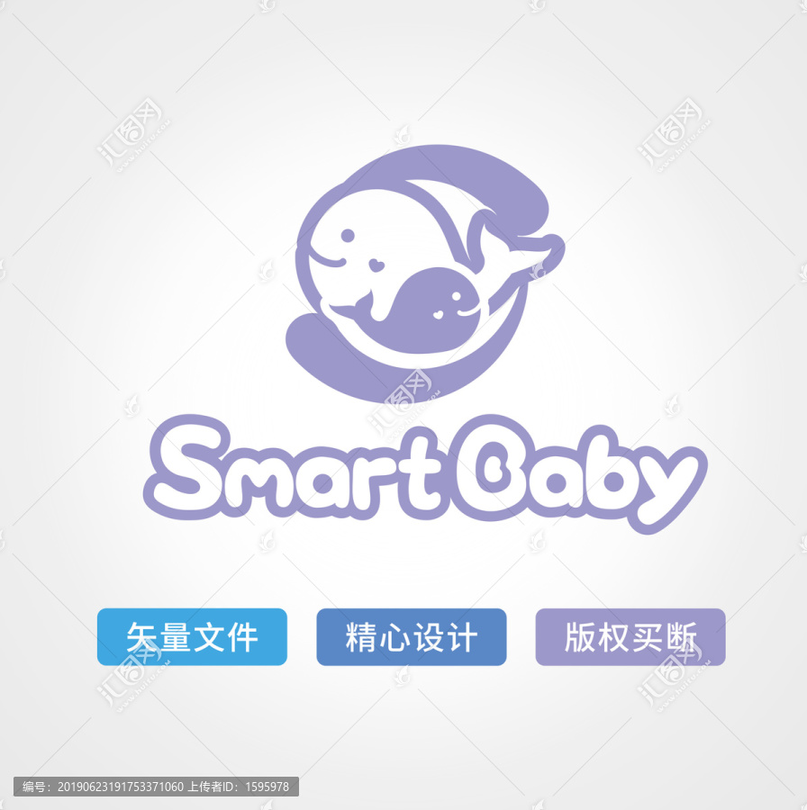 母嬰鯨魚logo