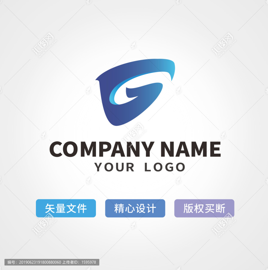 g电子科技字母logo