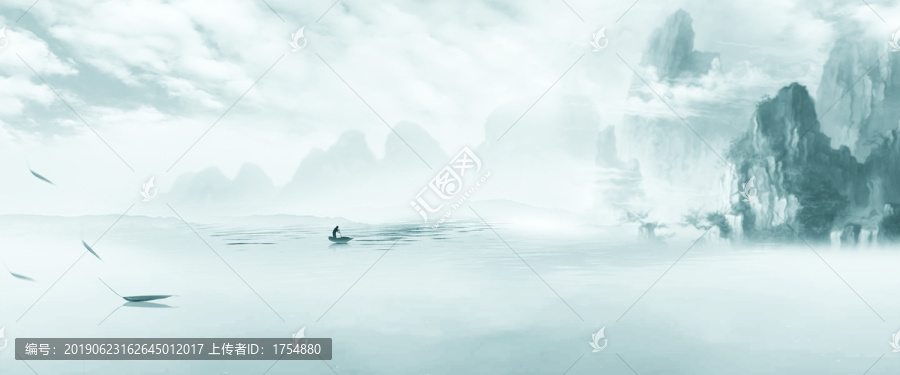 禪意山水國畫