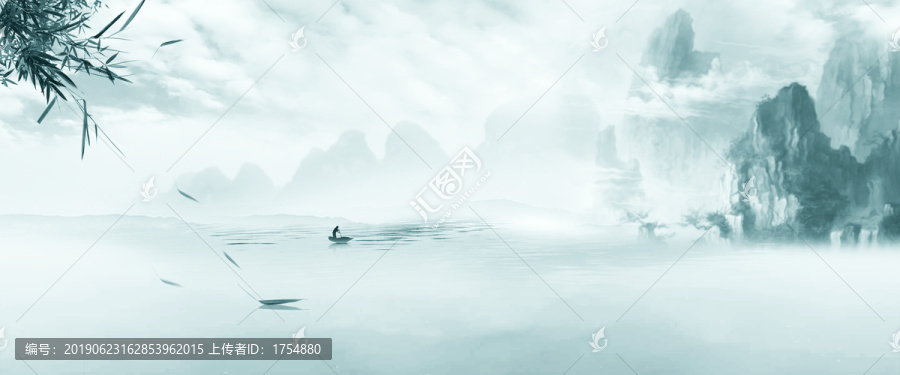 禪意山水國畫
