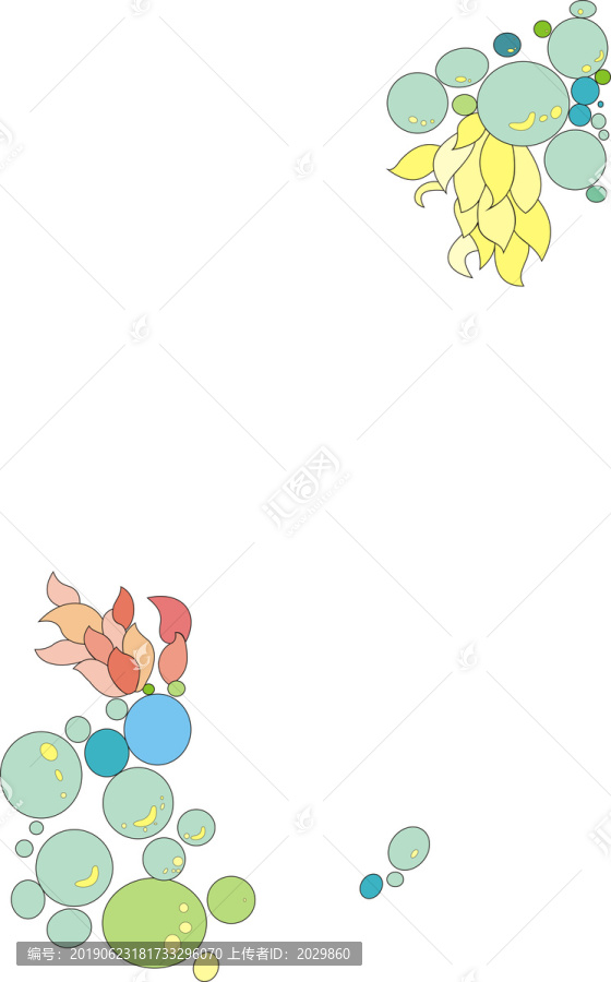 植物花卉鯉魚圖案