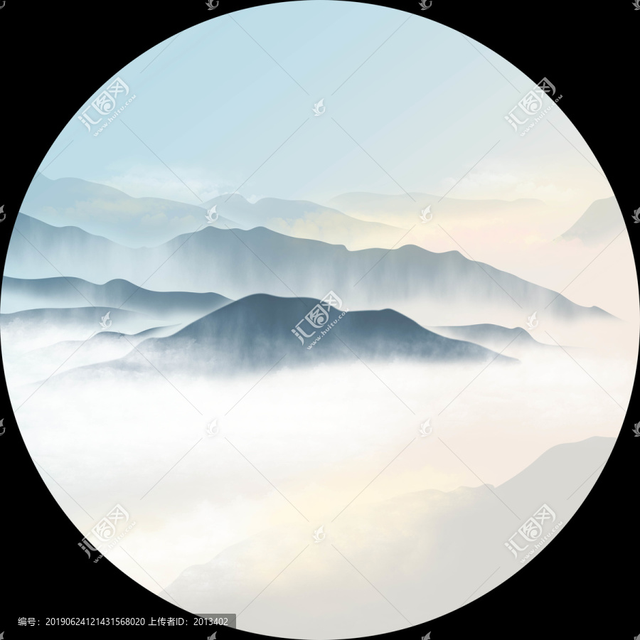 新中式山水圖