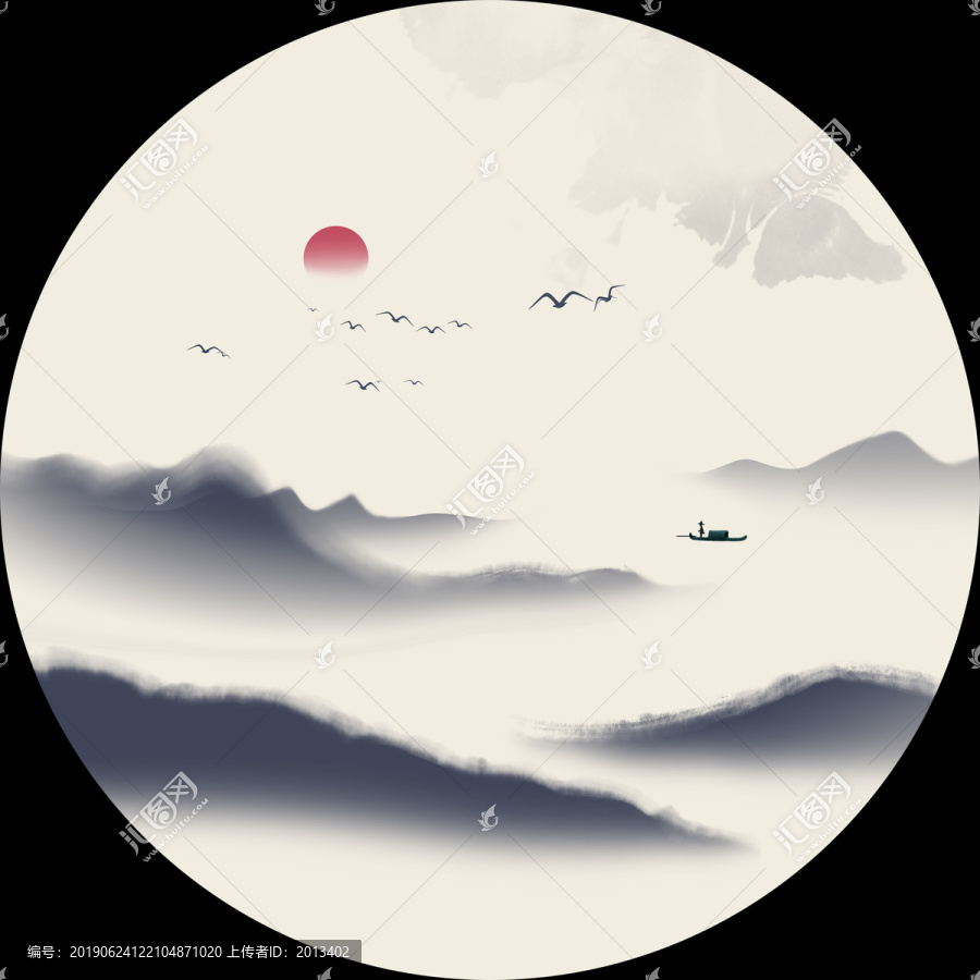 新中式山水圖