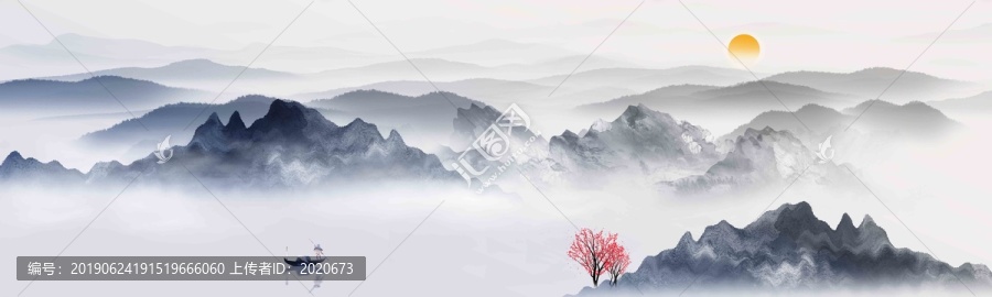 現(xiàn)代巨幅山水