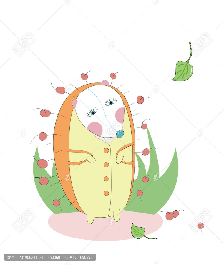 撿果子的刺猬