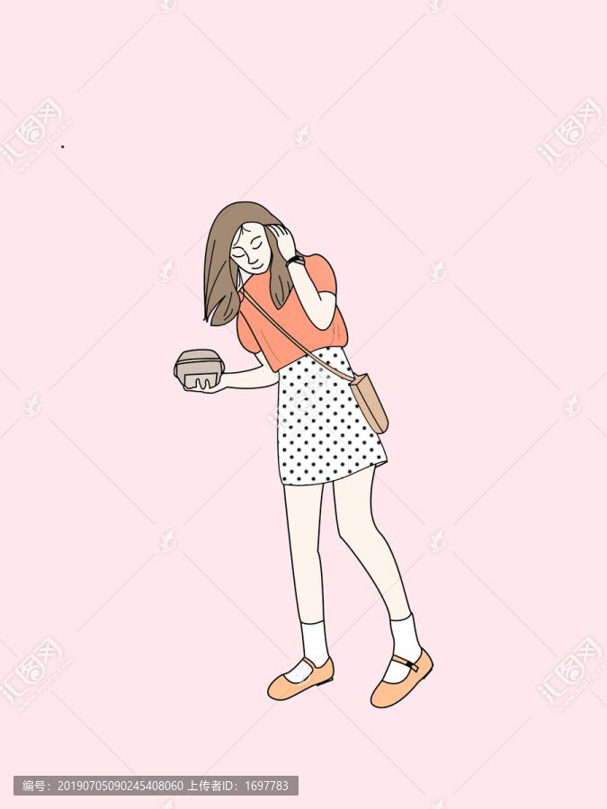 簡約女性插畫