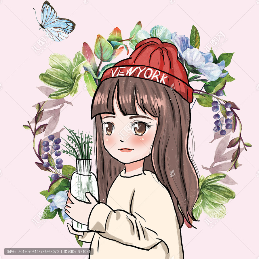 女孩插畫