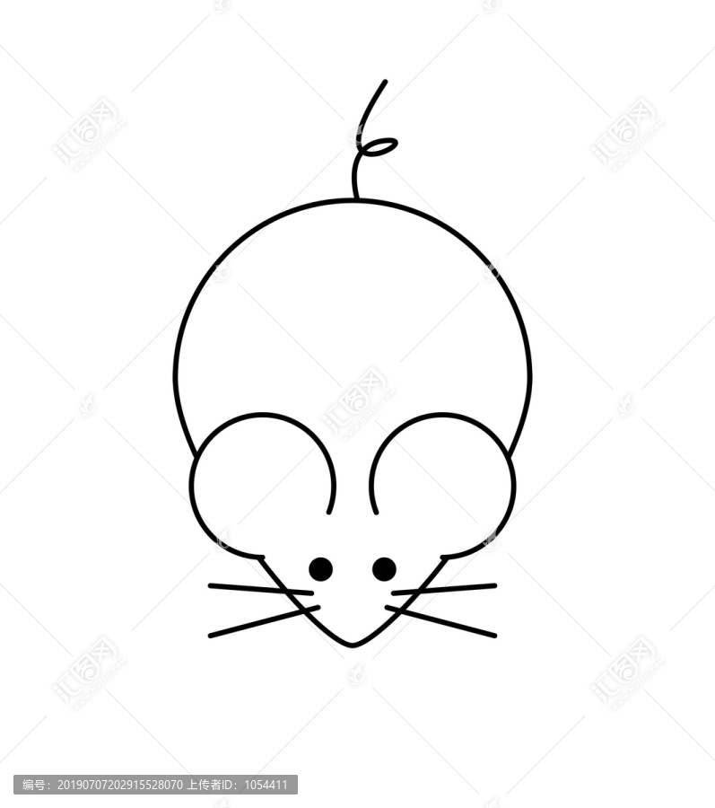 老鼠簡筆畫