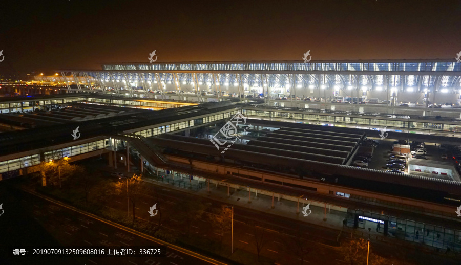 上海浦东机场夜景及灯光照明