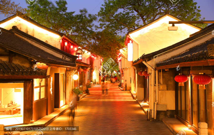 杭州桥西历史街区夜景