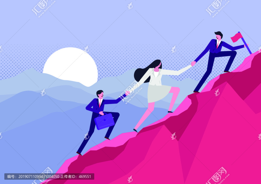 攀登的人卡通模板