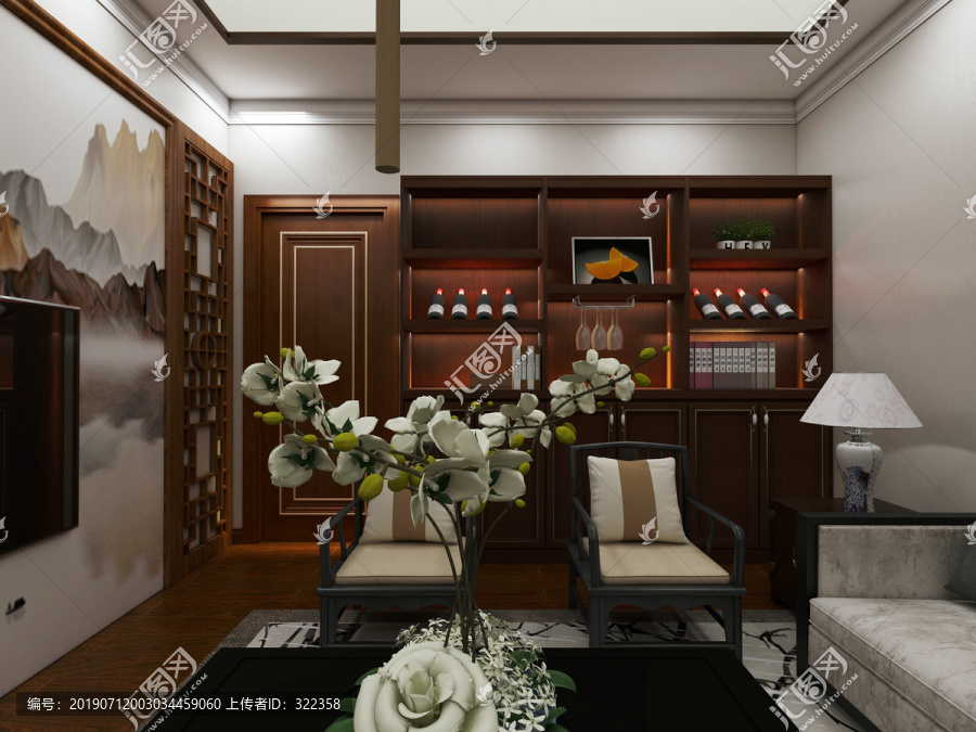 新中式展示柜