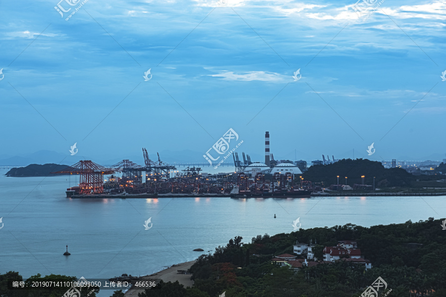 厦门滨海风光厦门港日落夕照