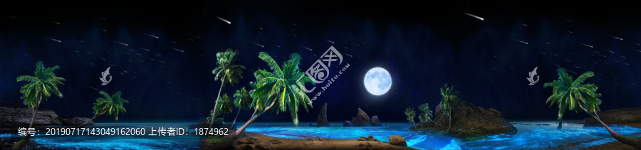 意境海邊夏夜
