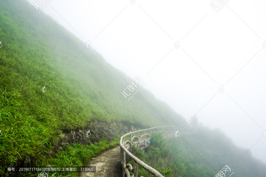 雾蒙蒙的武功山