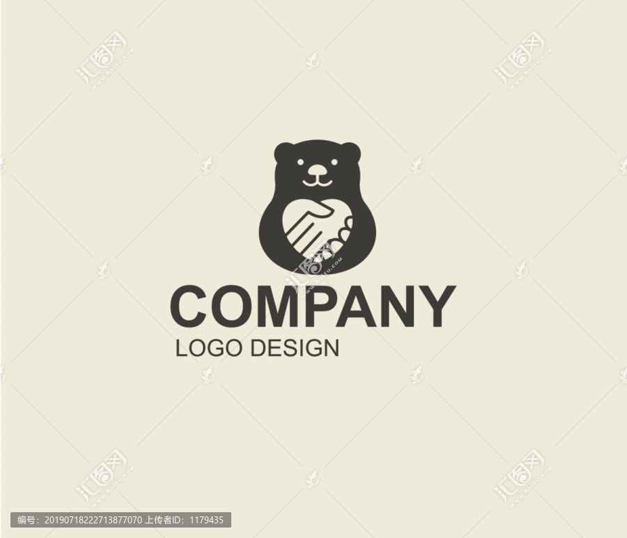 熊愛心握手LOGO