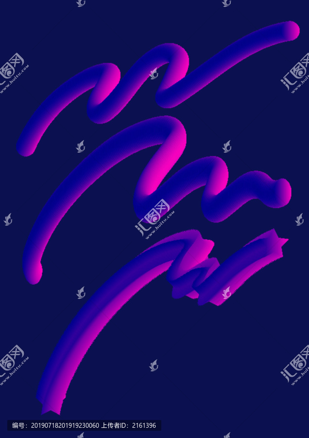 酷炫漸變藝術(shù)線(xiàn)條形態(tài)