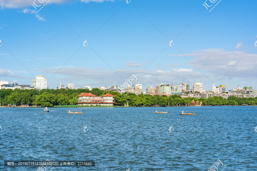 杭州西湖与城市建筑风光