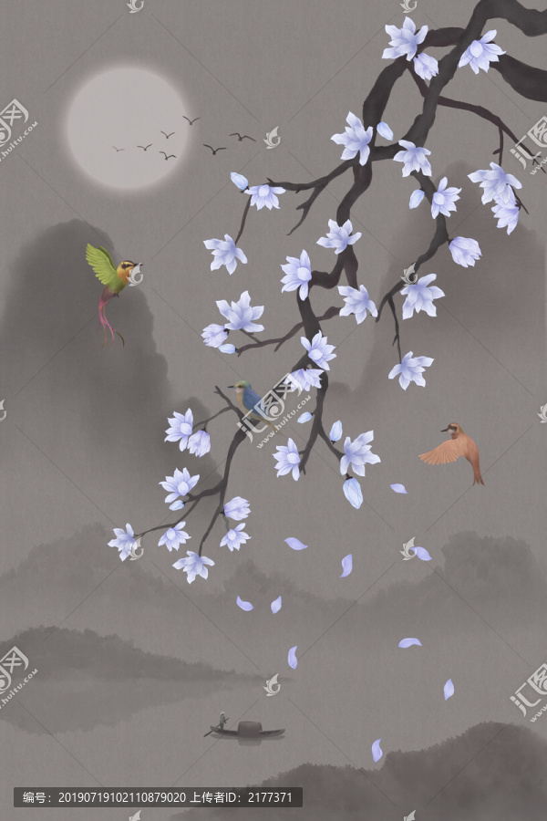 工筆花鳥(niǎo)山水圖