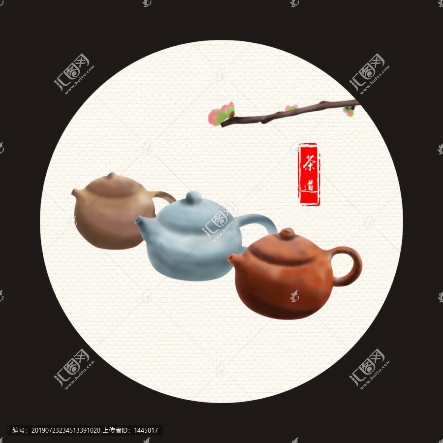 茶道诗意茶壶梅花古风