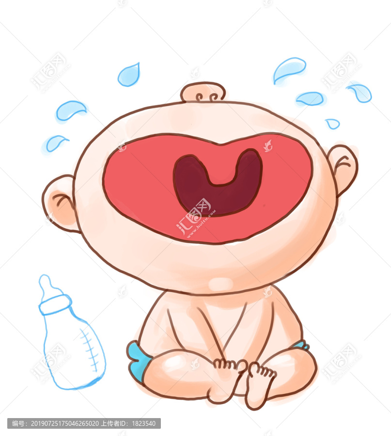 餓的哇哇大哭的可愛(ài)寶貝