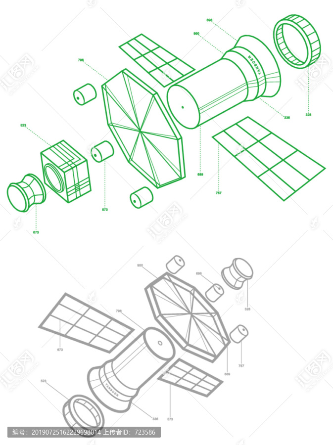 衛(wèi)星結(jié)構(gòu)圖
