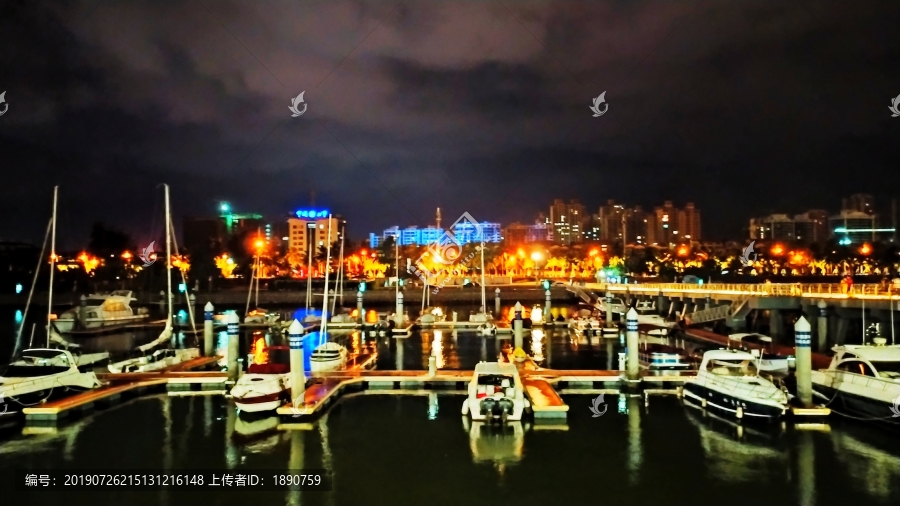 海口自由港夜景