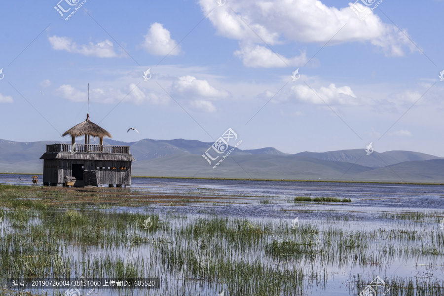 天空池塘湿地水库草地