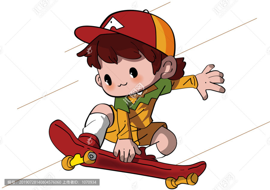 滑板男孩