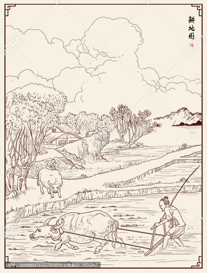 古人耕地