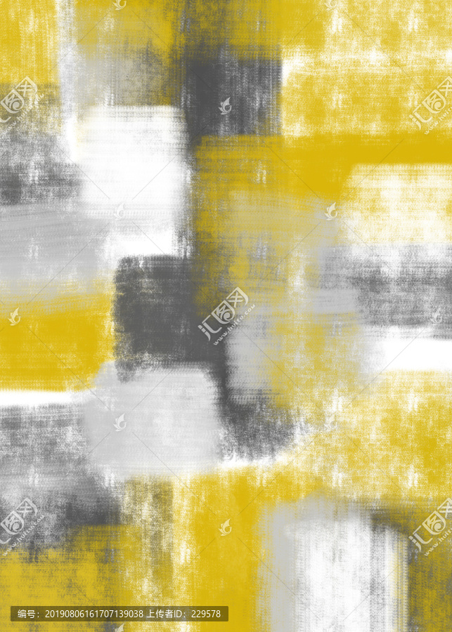 北欧现代黄灰色抽象油画