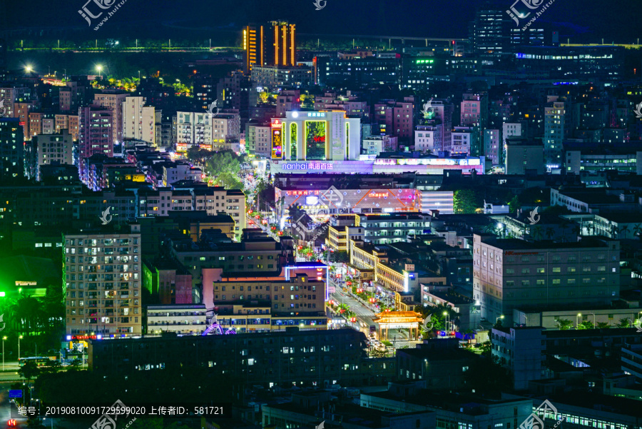 深圳光明区玉律村夜景