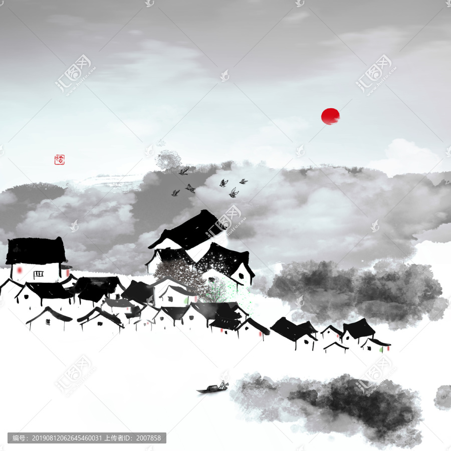 山水壁畫
