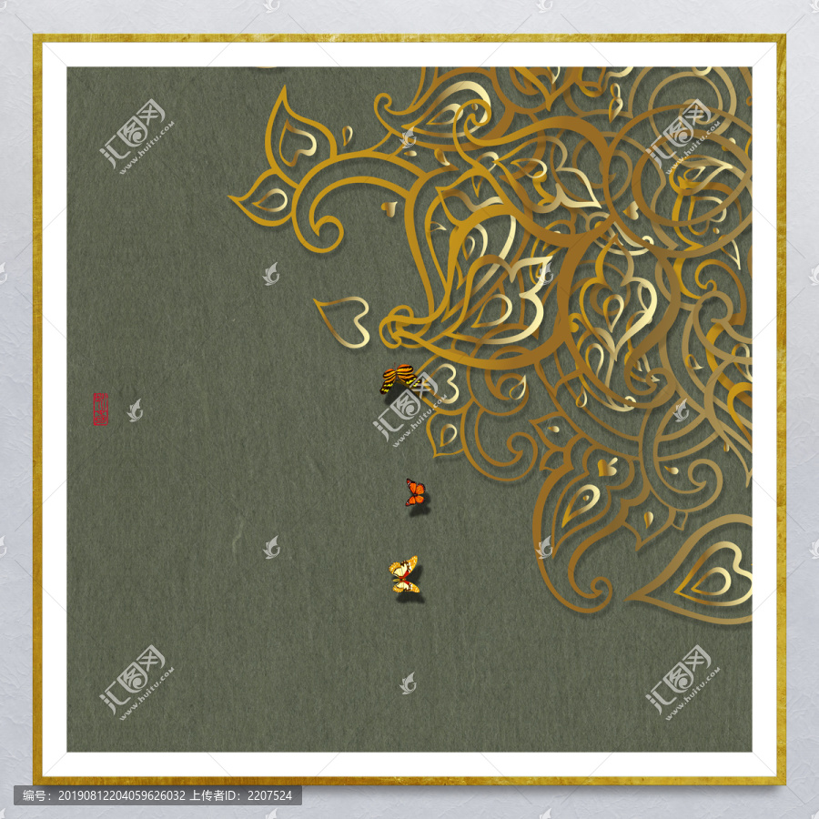 古典花紋裝飾畫(huà)