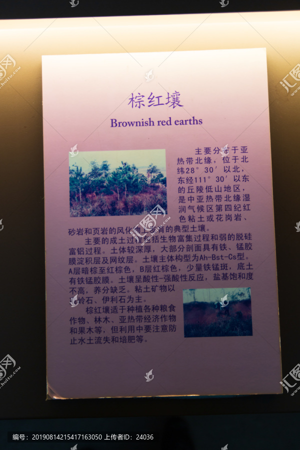 北京中国农业博物馆棕红壤标本