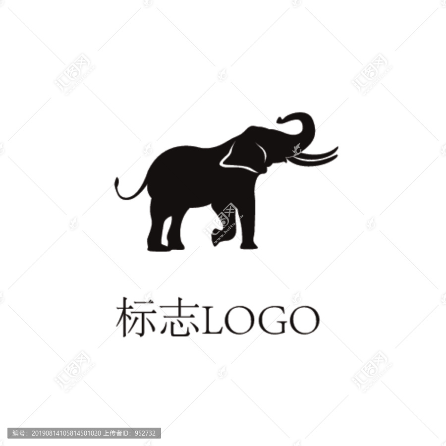 动物大象标志LOGO