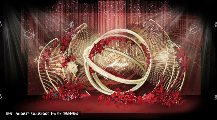 紅金色歐式復(fù)古宴會(huì)婚禮設(shè)計(jì)