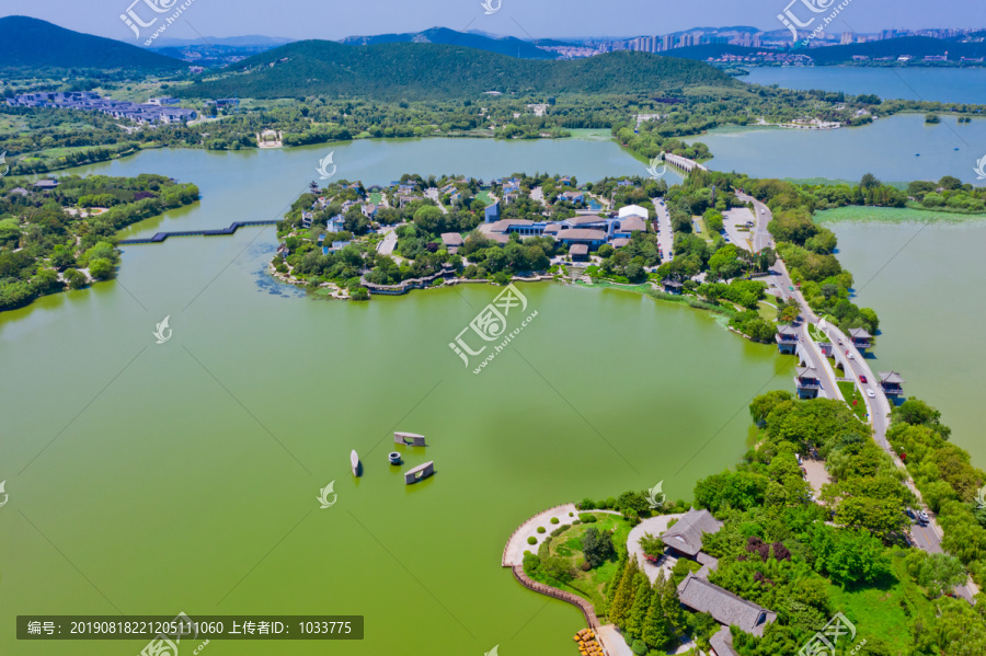 航拍徐州云龙湖风景区