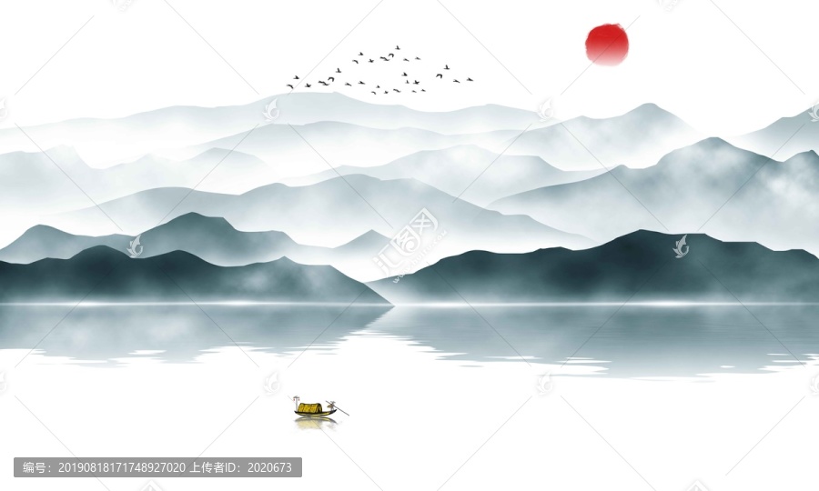 水墨山水畫(huà)