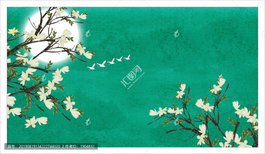 花鳥壁畫