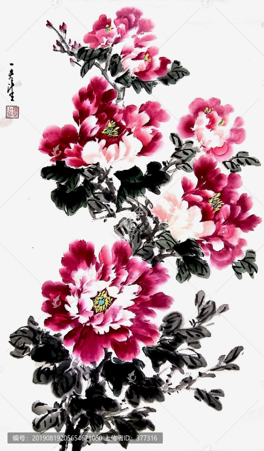 原創(chuàng)寫意牡丹
