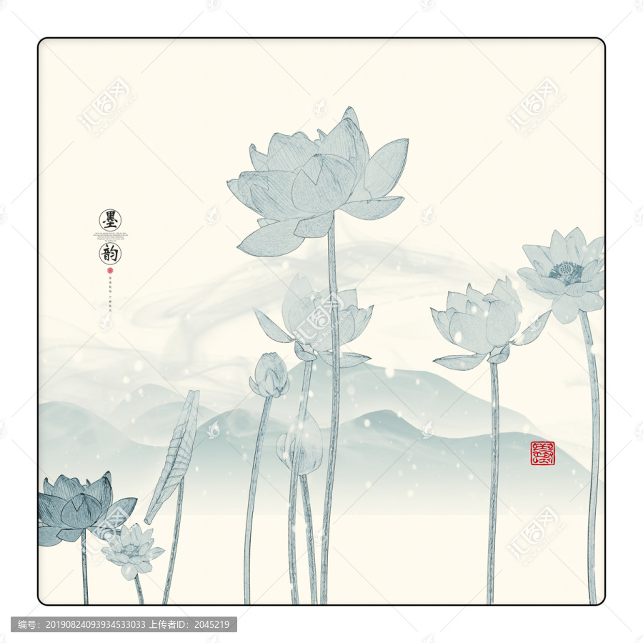 荷花掛畫(huà)