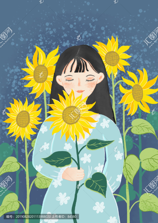 少女与花之向日葵