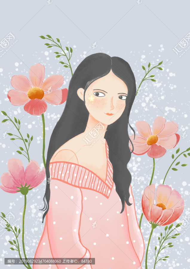 少女與花之秋英