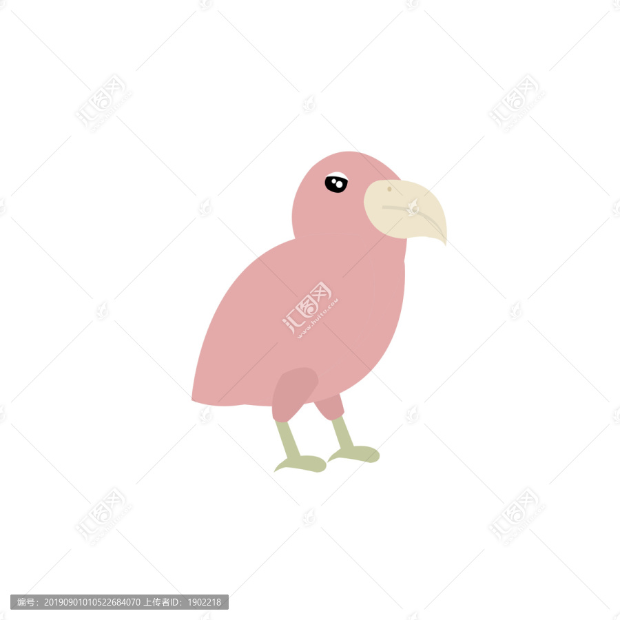 粉色鳥兒