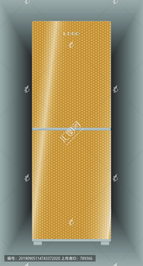 冰箱面板金色