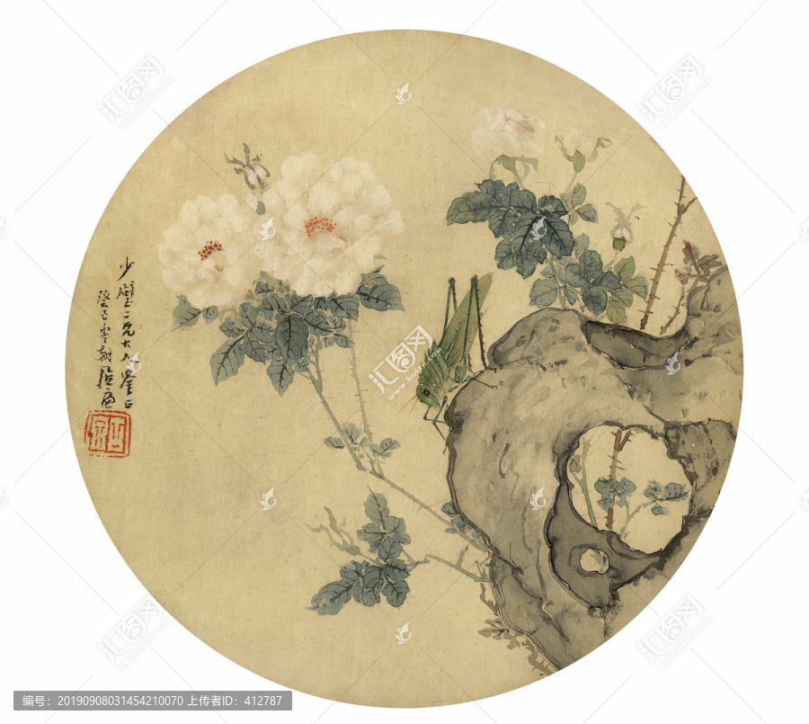 居廉玫瑰蚱蜢